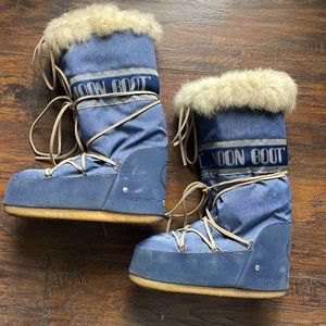 Blue Denim Technica Moon Boots
